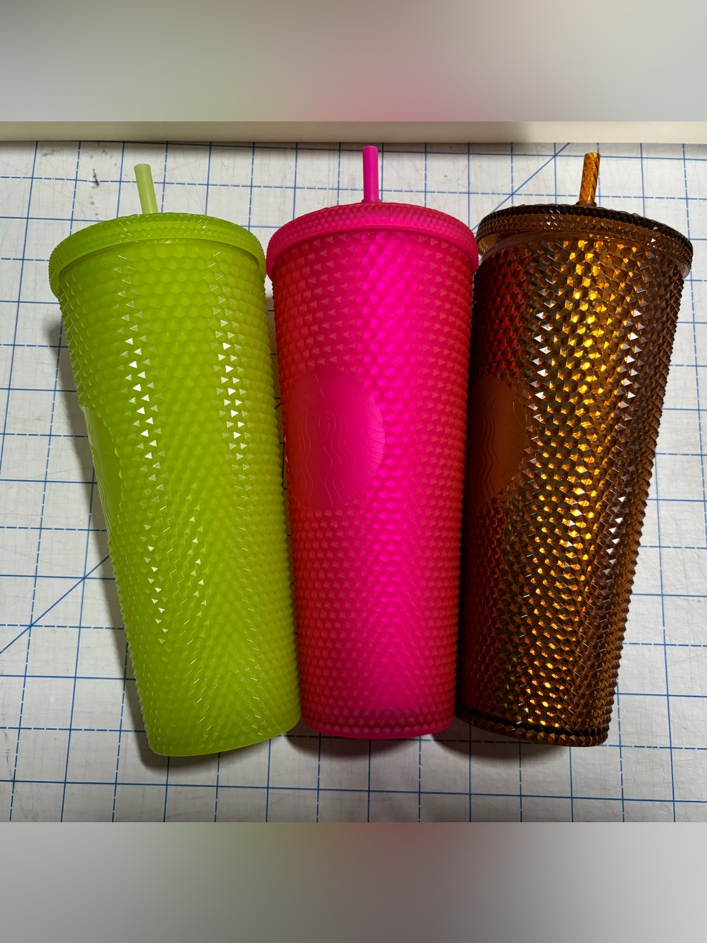 Starbucks Studded Tumbler Bundle | Pink + Copper + Glow in the Dark - Picture 4 of 5
